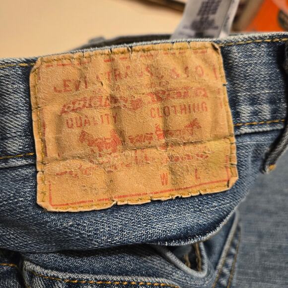 Levi's Men's Jeans 569 Loose Straight Well Worn 100% Cotton made in Mexico sz 32 - Picture 3 of 16